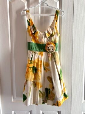 Teeze Me Floral Dress with Waist Tie